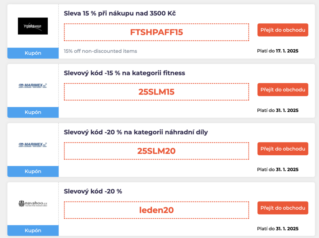 Snímek obrazovky 2025-01-13 v 100409 - Trade Info zľavy, cashback, vratnepeníze.cz