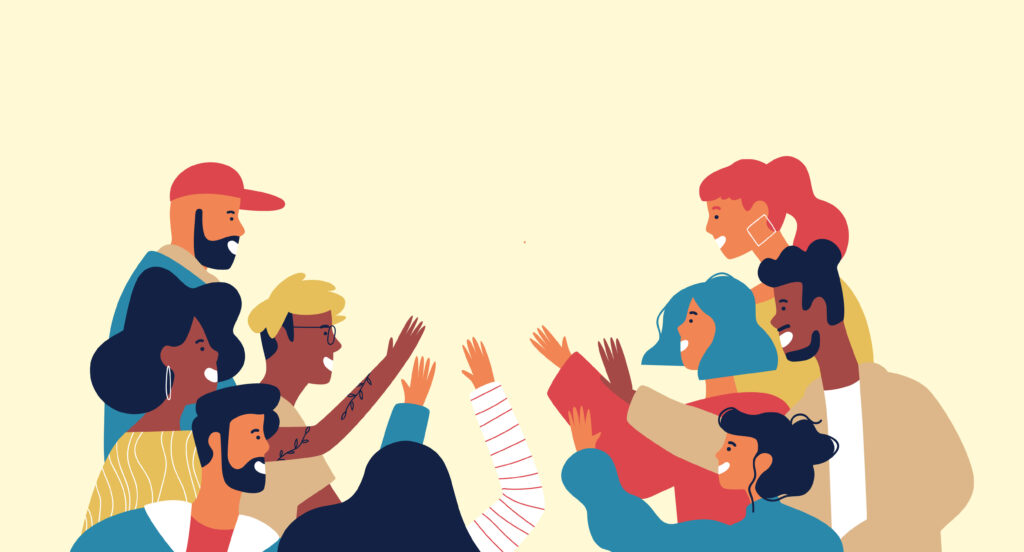 Diverse multi ethnic friend group of young people - Trade Info nealko, pivo, generácia