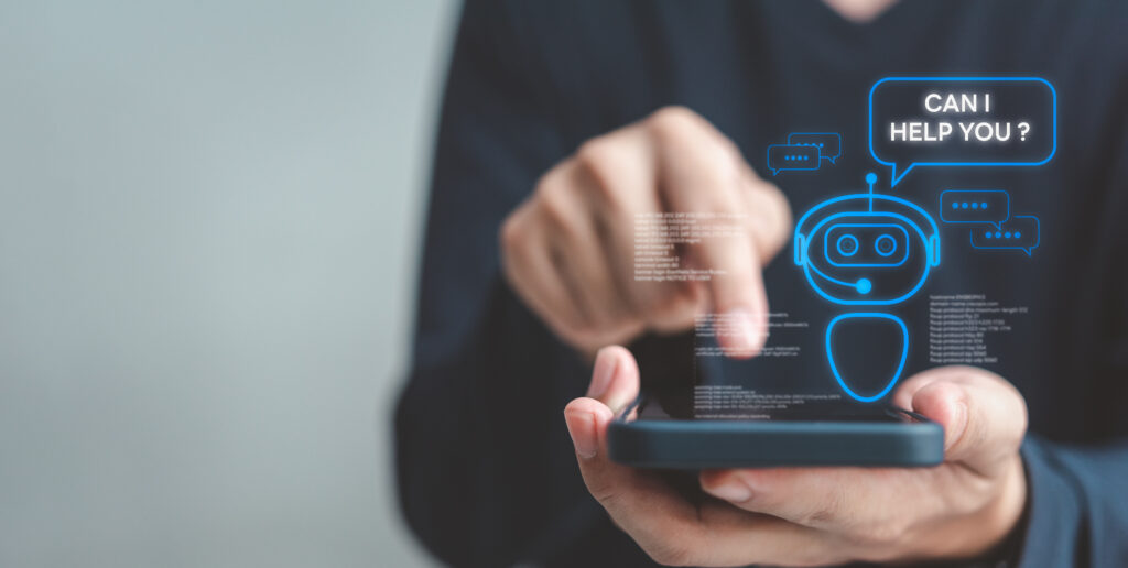 Chatbot conversation Ai Artificial Intelligence technology online customer serviceDigital chatbot robot application OpenAI generate Futuristic technologyVirtual assistant on internet - Trade Info