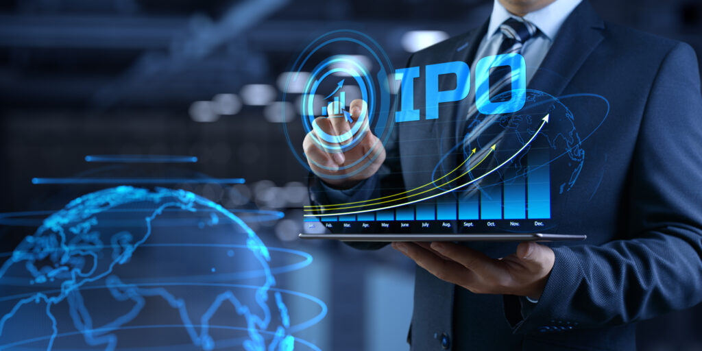 IPO Initial public offering stock market exchange trading investment business finance concept - Trade Info IPO